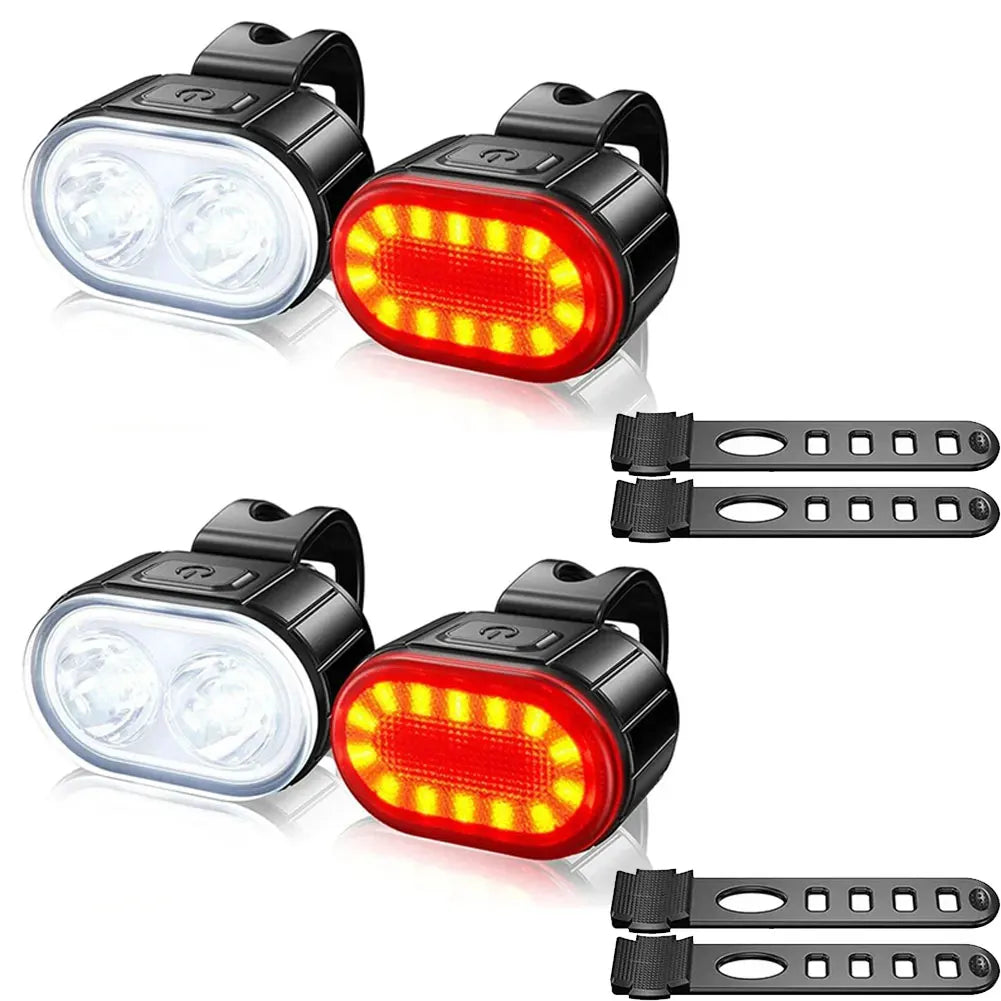 Cycling Bicycle Front Rear Light /Set Bike Defense Flashlight Stick MTB Waterproof Taillight LED Lantern Bicycle Accessories
