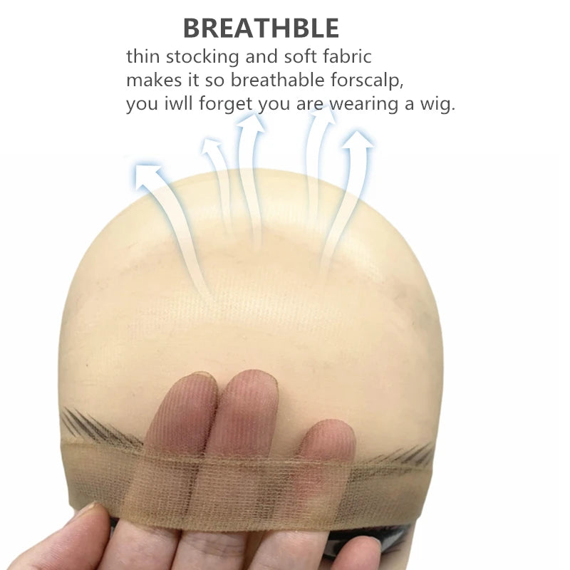 2/10/20Pieces Ultra-Thin HD Sheer Invisible Stocking Wig Caps for Women Bald Cap Lace Front Wig Accessories