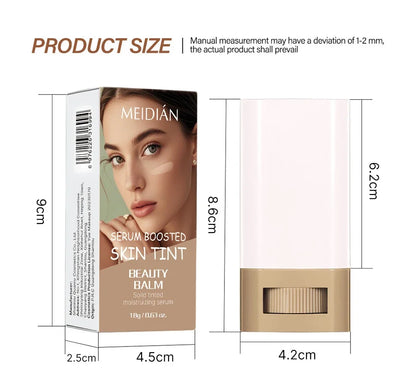 Bronze Foundation Stick Serum Boosted Skin Tint Silky Texture Moisturizing Coverage Concealer Base Even Skin Tone Makeup