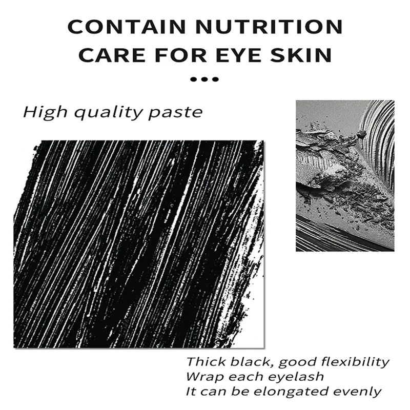 4D Mascara Lengthening Waterproof Thick Curling Lasting Eyelash Extension Black Mascara Natural Eyelash Enhance Cosmetics Makeup