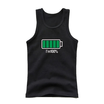 Boys Sleeveless Vest Kids Letter Print Summer 2025 Casual Tank Top Teenagers Singlet Children Camisoles Clothing