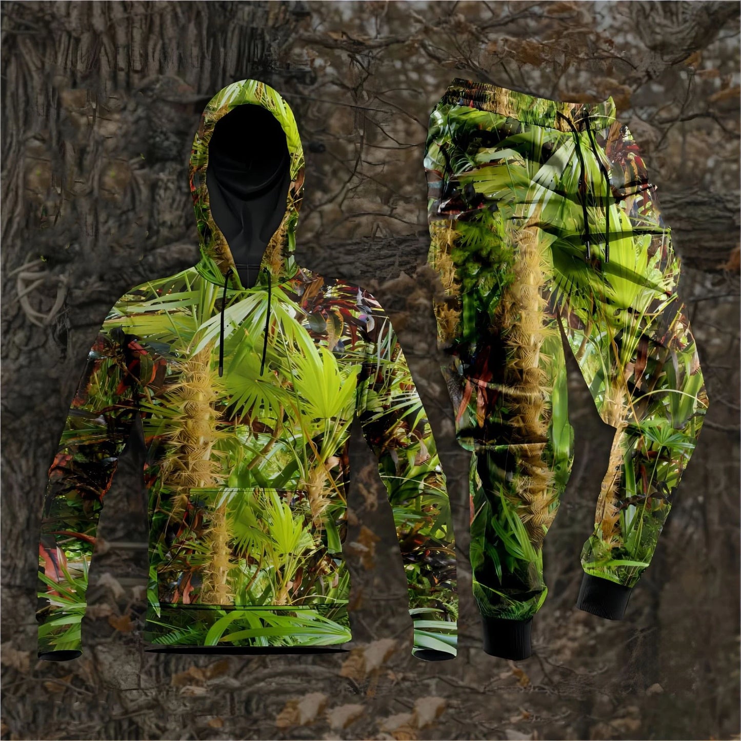 Forest Camouflage 3D Print Hoodies Pants Sets Men's Autumn Sweatshirts Sweatpants Two Piece Suits Outdoor Tracksuit Man Clothing