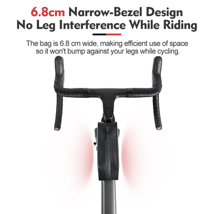 NEWBOLER Bike Bag 1.5L Portable Frame Front Tube Cycling Bag MTB Road Bicycle Pannier Bag Large Capacity EVA Cycling Bag