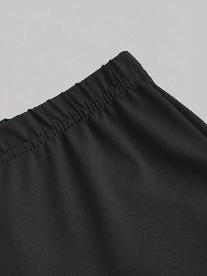 5-12 Year Old Girls' Trendy Milk Tea Outfit: Black Crew Neck T-Shirt with Colorful Printed K-Pop Letters + Gradient Bubble Tea, Cute Pattern Flared Pants Casual Clothes