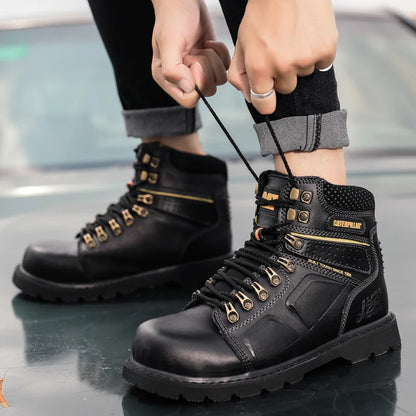 Hot Selling Men's And Women's Motorcycle Boots, Genuine Leather Couple's Workwear Boots, Outdoor Hiking Boots, Hiking Boot, Cyc