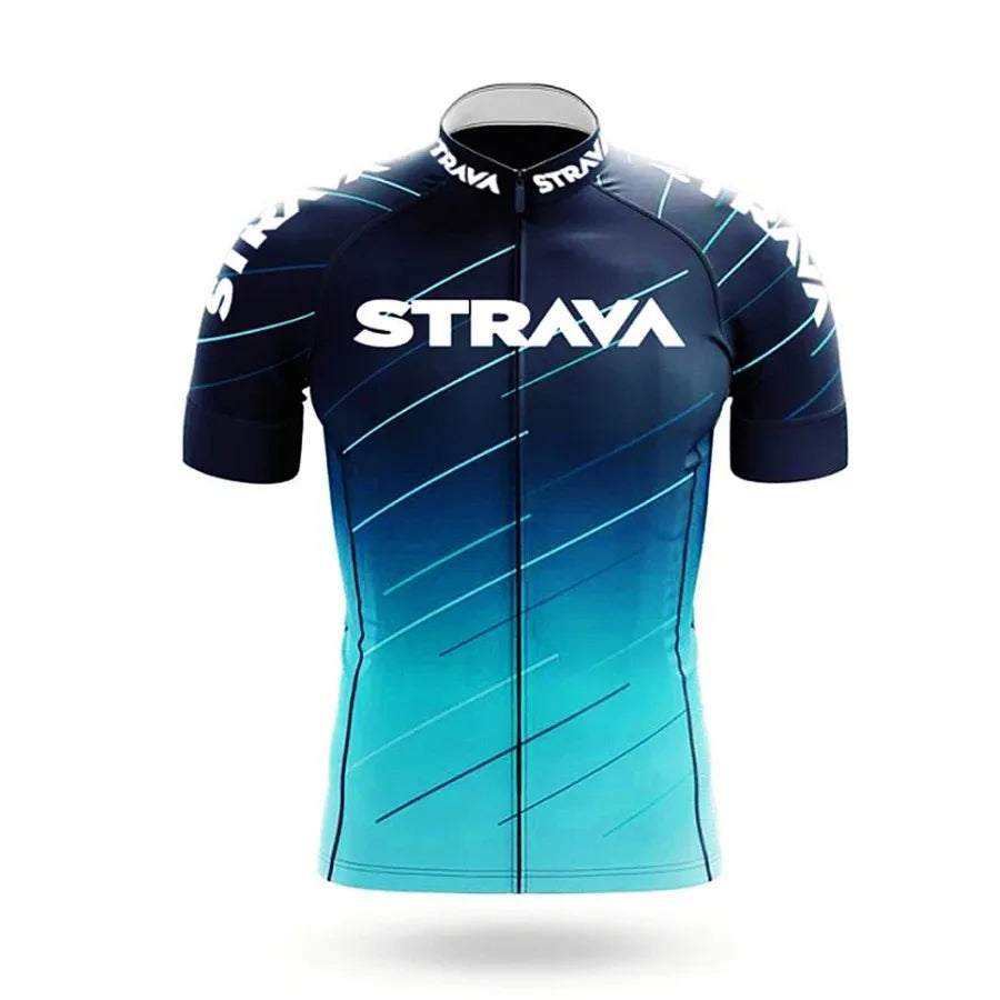 Strava Men's Cycling Outfit Bicycle Shorts Road Bike Sports Set Mountain Cycle Jersey Breathable Summer Clothing Pro Uniform