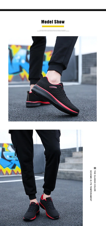 YRZL Sneakers Men Running Shoes Lightweight Sport Classical Mesh Breathable Casual Shoes Fashion Non Slip Shoes for Men