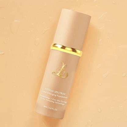 Four-in-one color-changing liquid foundation,with SPF50+ longwearing and no makeup removal, no powder sticking, moisturizing