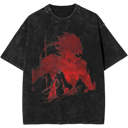 New Arrival Short Sleeved Round Neck Y2k Tshirt Men Clothing New in Top & Tees Mens T-Shirt Malenia Blade Of Miquella Washed