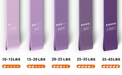 Resistance Loop Exercise Bands, Resistance Bands Exercise Bands for Home Fitness, Stretching, Strength Training, Set of 5