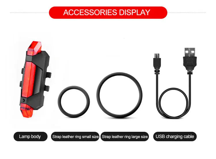 Cycling Bicycle Front Rear Light /Set Bike Defense Flashlight Stick MTB Waterproof Taillight LED Lantern Bicycle Accessories