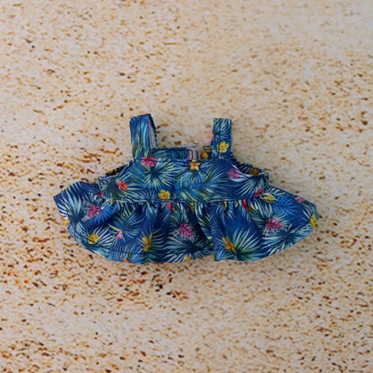 For 15/17cm 3.0 labubu doll cothes Swimsuit Beach skirt beach striped floral shirt shorts For ropa labubu outfit Decorations