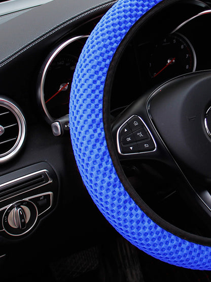 Summer Four Seasons Breathable massage comfortable mesh cloth car steering wheel cover women's car accessories black