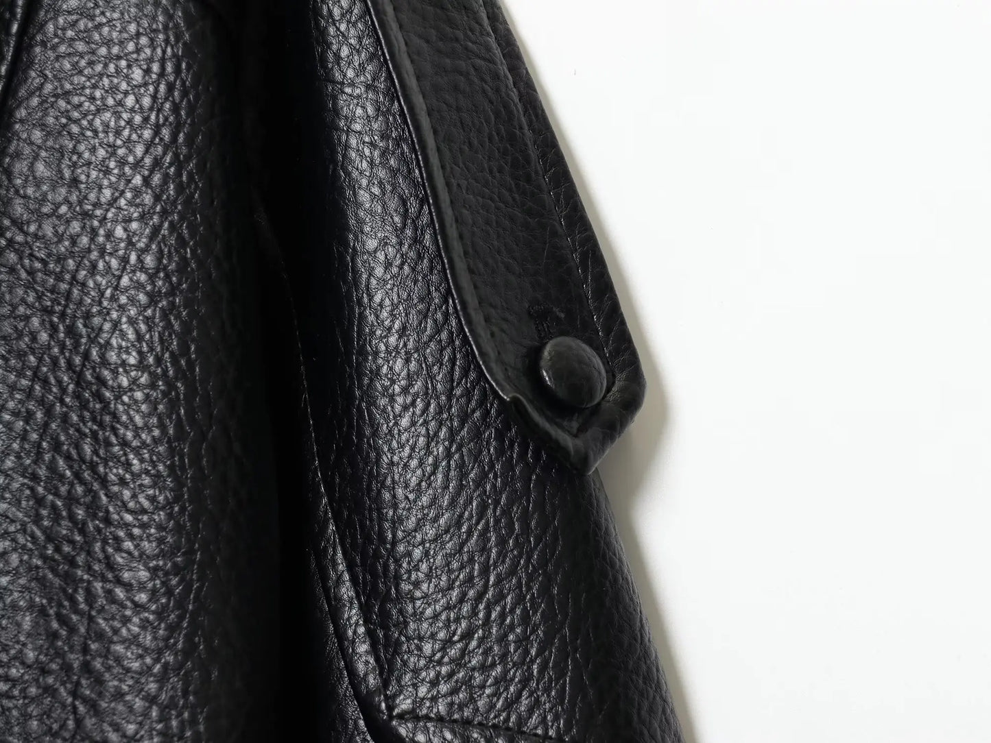 TFMLN Chic Black Faux Leather Jackets Women Long Sleeve Buttons Elastic Oversized Coats Fashion 2025 Autumn Winter Streetwear