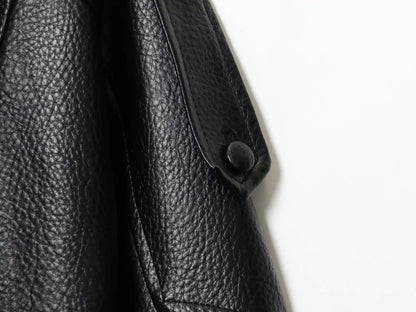 TFMLN Chic Black Faux Leather Jackets Women Long Sleeve Buttons Elastic Oversized Coats Fashion 2025 Autumn Winter Streetwear