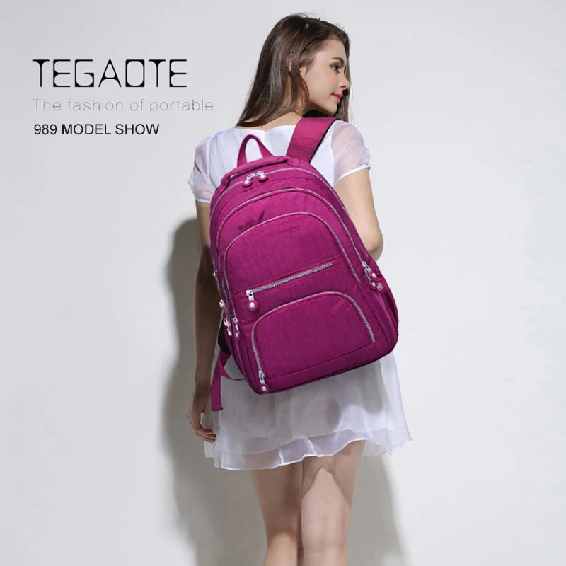 Mochila Feminina School Backpack for Teenage Girl 2025 Travel Back Packs Bag Women Nylon Waterproof Laptop Bagpack