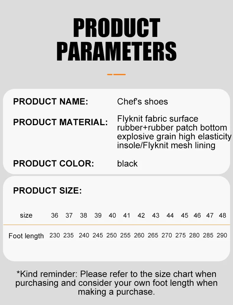 Fashionable men's leather shoes Waterproof and anti slip chef shoes Wear resistant men's casual shoes oil resistance Chef's boot