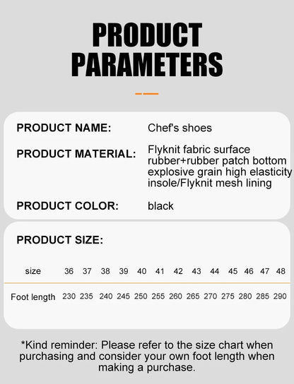 Fashionable men's leather shoes Waterproof and anti slip chef shoes Wear resistant men's casual shoes oil resistance Chef's boot