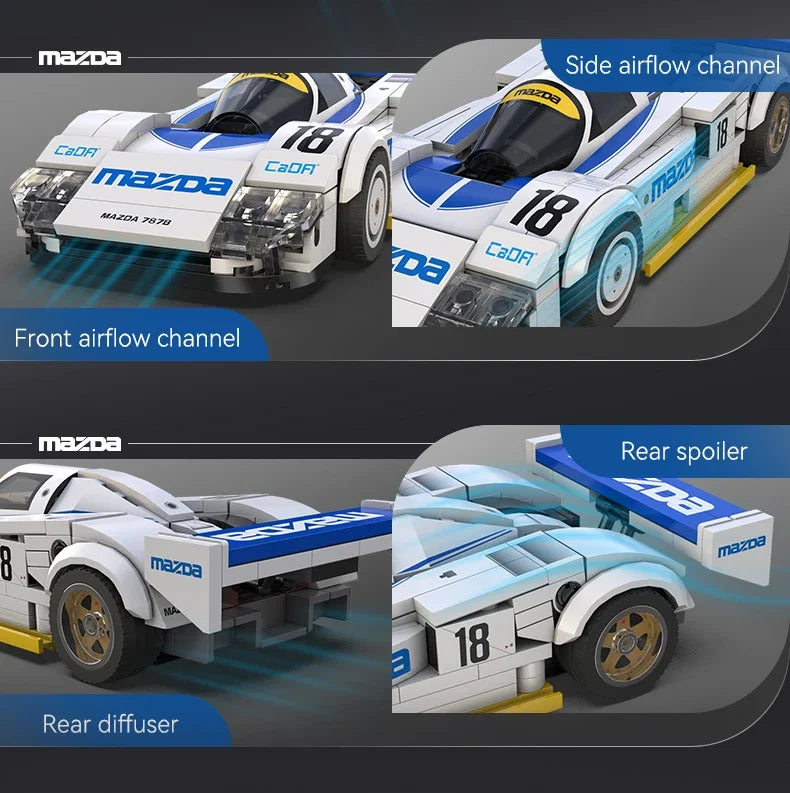 Cada 1:24 Technical Drift Racing Car C42 Sports Car Model Building Blocks City Endurance Sports-Car Bricks Toys For Kid Gifts