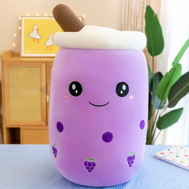 24/70CM Real-life Bubble Tea Plush Toy Boba Milk Tea Plushie Toy Soft Stuffed Hug Pillow Balls Bubo Tea Cup Cushion Gift Girl