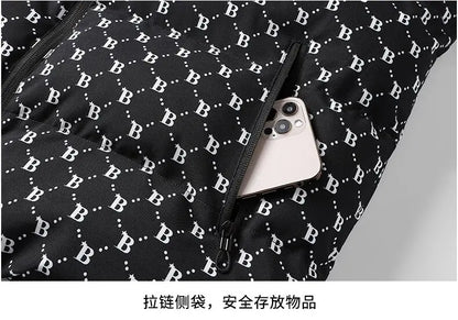 Autumn/Winter Fashion Trend Printed Large Size Coat Men's Casual Relaxed Comfortable High Quality Cotton-Padded Jacket