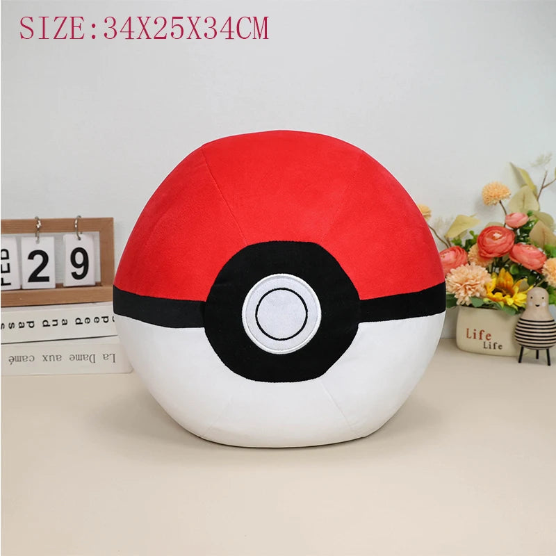 Big Size Pokemon Plush Cushion Ultra Ball Master Ball Poke Ball Pillow Pokeball Cushion Pocket Monster Doll Bedroom