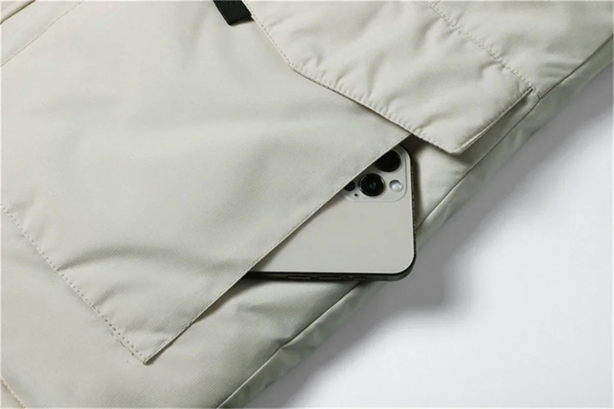 New Winter Down Jackets for Men Hoods and Fur Collars New High-quality Waterproof Windproof Down Coat for Men Women Warm Parkas