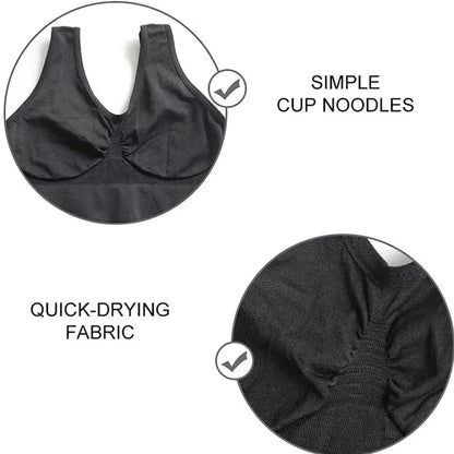 Seamless Bra For Women Crop Top Black Vertical Stripe Breathable Sports Bra Fitness Tube Tops Yoga Underwear Sports Bra
