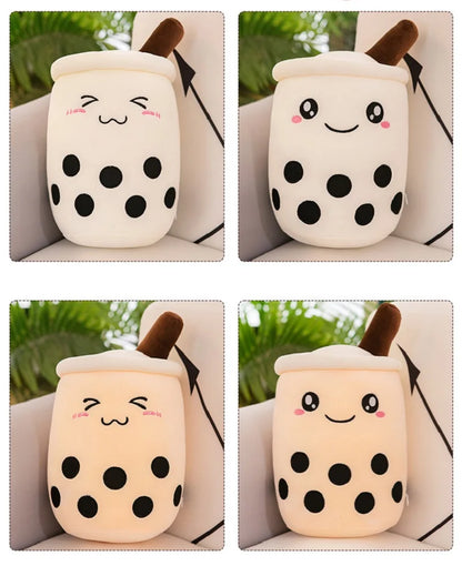 24/70CM Real-life Bubble Tea Plush Toy Boba Milk Tea Plushie Toy Soft Stuffed Hug Pillow Balls Bubo Tea Cup Cushion Gift Girl