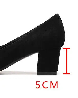 Size 30-44 Chunky Heel Hollow Point Toe High Heels Women Shoes Solid Color Ankle Strap Rhinestone Black Heels