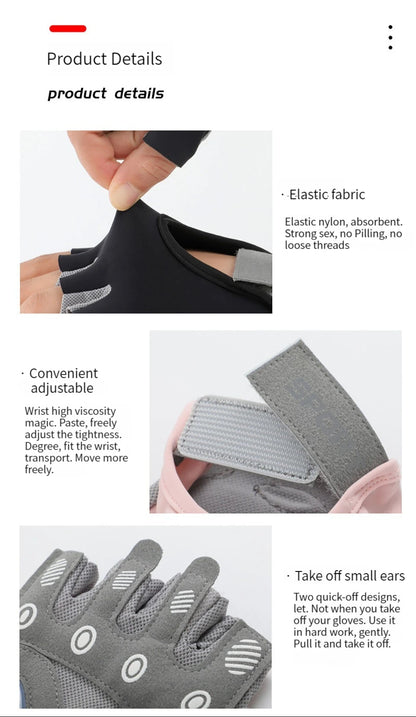 GTUBIKE 1 Pair Gym Body Building Training Fitness Gloves Sports Weight Lifting Exercise Slip-Resistant Gloves for Yoga Gloves