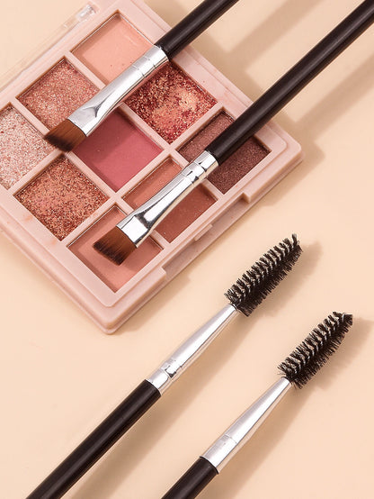 Multi-functional dual-head makeup brush, ultra-fine eyeliner brush, angled eyebrow brush,eyelash brush,professional makeup tools