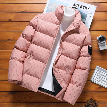 Autumn/Winter Fashion Trend Printed Large Size Coat Men's Casual Relaxed Comfortable High Quality Cotton-Padded Jacket