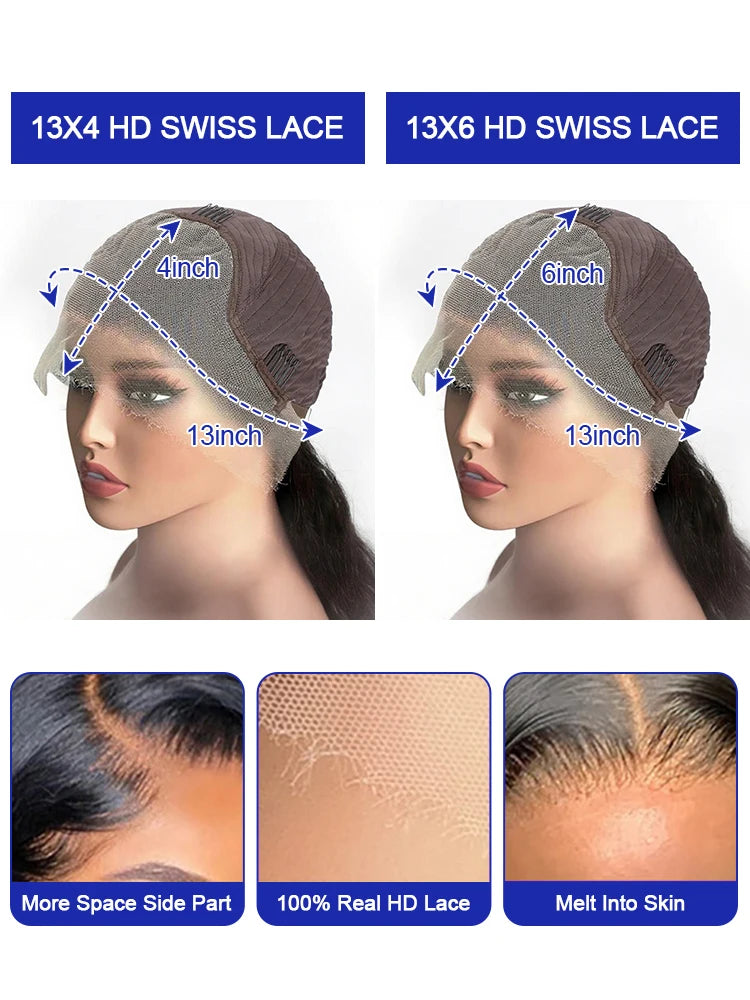 Vietnamese Raw 13X4 Lace Front Wigs For Black Women Remy 30 40 Inch Pre Plucked Bone Straight Human Hair Wigs 13X6 Hd Lace Frontal Wigs