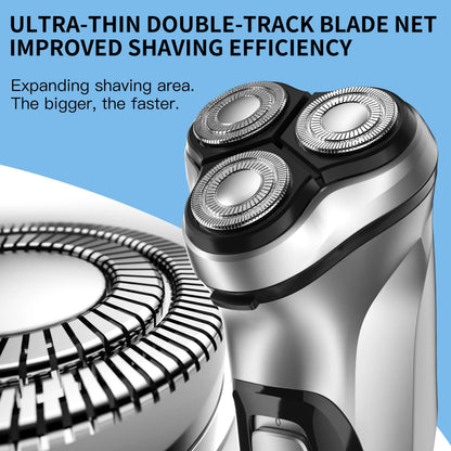 Blackstone Electrical Rotary Shaver for Men 3D Floating Blade Washable USB Rechargeable Shaving Beard Machine