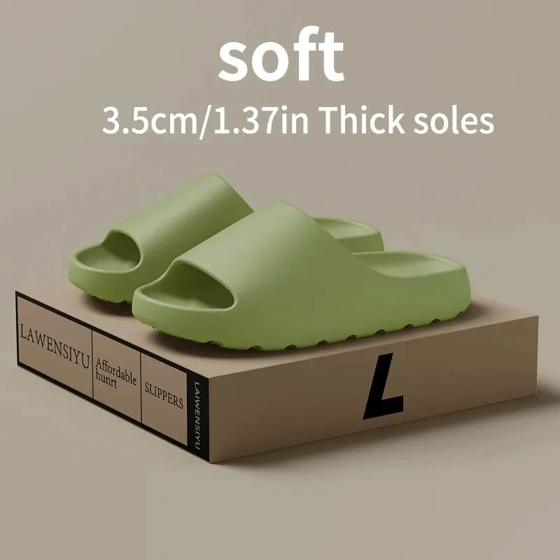 Coconut Slippers Feel like Stepping on Shit Thick-soled Sandals Summer New Non-slip Wearing Sandals（Shoebox not included）