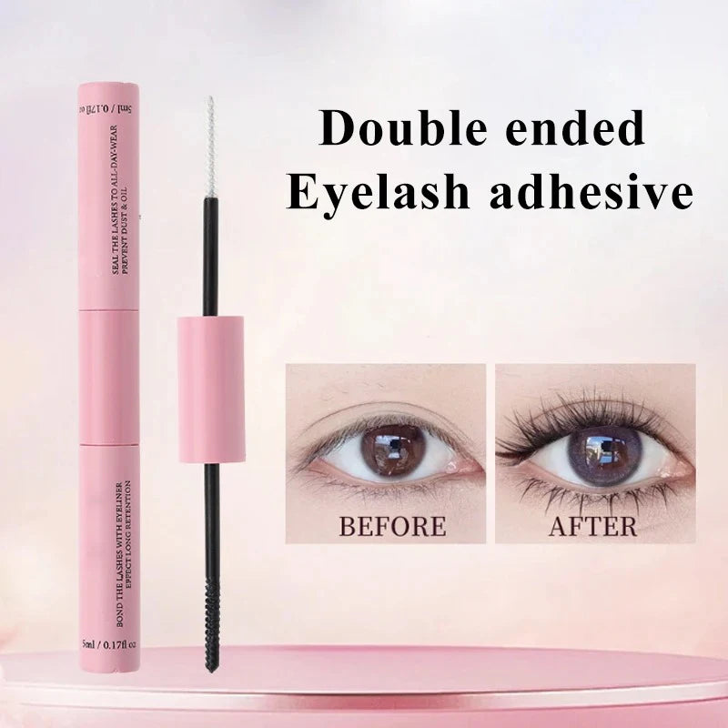 2-in-1 Adhesive and Sealing Eyelash Glue Suitable for DIY Group Eyelashes Eyelash Glue Remover Eyelash Curler Brush Kit Makeup
