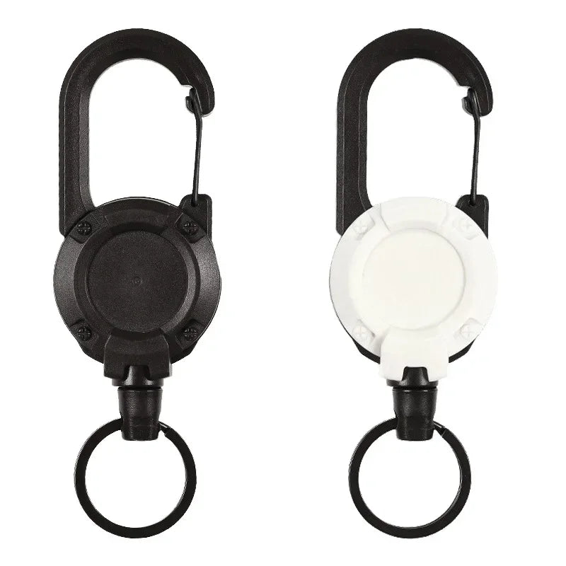 Outdoor Heavy-Duty Retractable Keychain Retractable Card Holders Extendable Key Chain Steel Wire Rope Extendable Key Lanyard