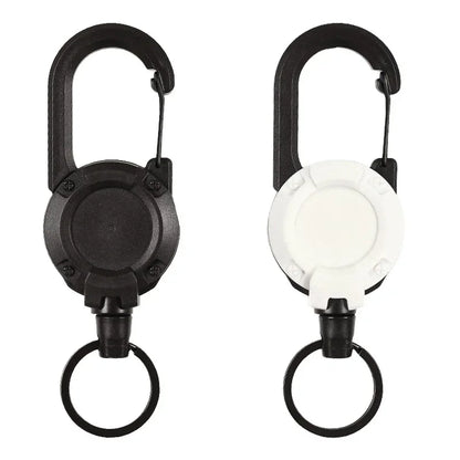 Outdoor Heavy-Duty Retractable Keychain Retractable Card Holders Extendable Key Chain Steel Wire Rope Extendable Key Lanyard