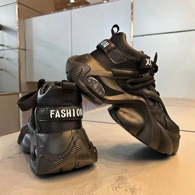 New Fashion Brand Designer Whtie Thick Bottom Casual Board Shoes for Men Flats Loafers Sports Walking Sneakers Zapatos Hombre