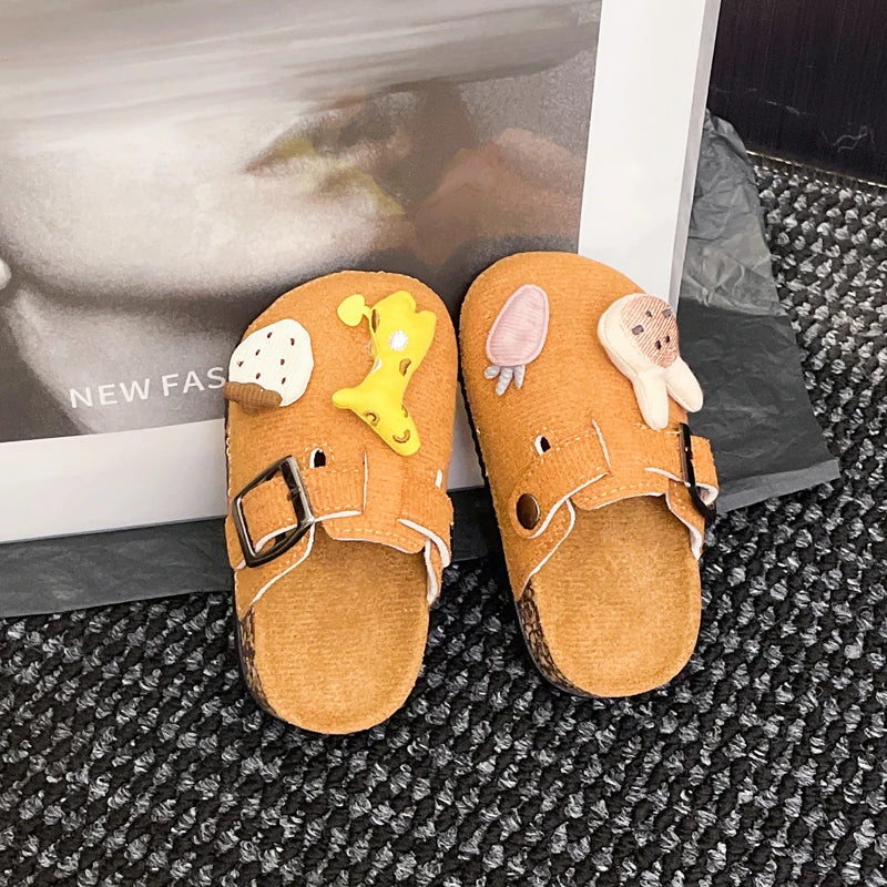 Kid's House Slippers 2025 New Cute Animal  Boy Child Slipper Non-slip Versatile Toddlers Girls Causal Flat Shoes Fashion Cartoon