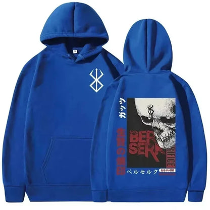 Men's casual hooded sweatshirt anime Berserk legend GutsSwordsmanCascaZodd sacrifice mark print autumn and winter adult pullover