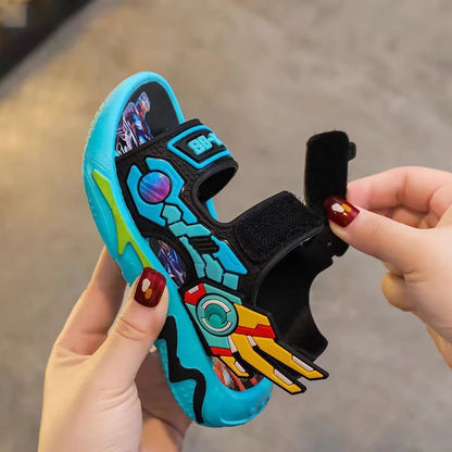 Kids' Sports Beach Shoes for Small To Big Children Summer Cool Boys' Sandals – Waterproof Plastic Fashion Korean-style