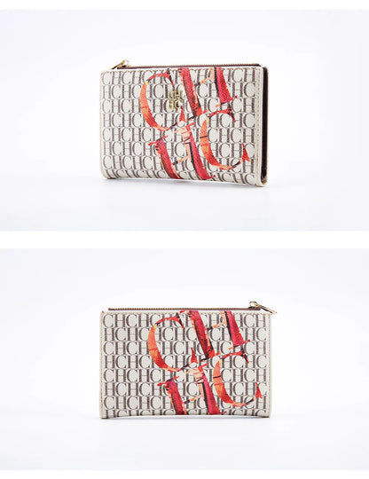 Carolina Herrera NEW Women's Cartoon Long Wallet, Classic PVC Fashion Simple Lightweight All-Match Purse