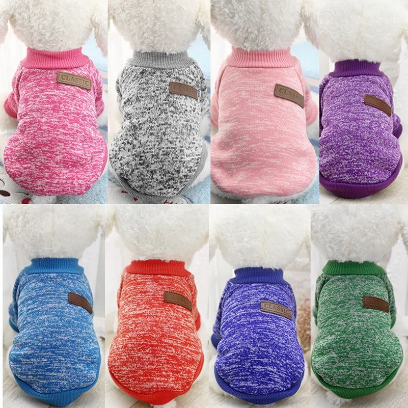 Dog Clothes For Small Dogs Soft Pet Dog Sweater Clothing For Dog Winter Chihuahua Clothes Classic Pet Outfit Ropa Perro 20-22S1