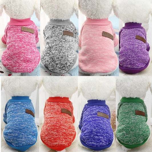 Dog Clothes For Small Dogs Soft Pet Dog Sweater Clothing For Dog Winter Chihuahua Clothes Classic Pet Outfit Ropa Perro 20-22S1