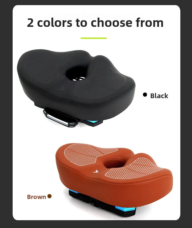 Noseless Bike Seat Cushion for Men Women Extra Padding Comfort Wide Bicycle Seat Oversized Comfortable Saddle for Peloton Bikes