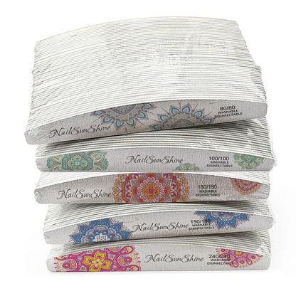 3/5pcs Lot New Nail File Flower Printed Nail Buffer Colorful Lime A Ongle 80/100/150/180/240 Professional Manicure Tools Uñas