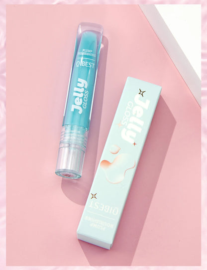 Mirror Water Light Jelly Lip Gloss Shiny Mirror Moisturizer Sexy Red Rose Liquid Lipstick Glitter Lip Oil Glass Lip Stain Makeup