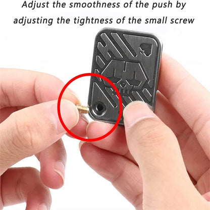 1pc Metal Fidget Toys - Metal Poker Push Card Fidget Slider Stress Relief Toy,Fidget Toy Haptic Coin,Office Desk Toys Gifts